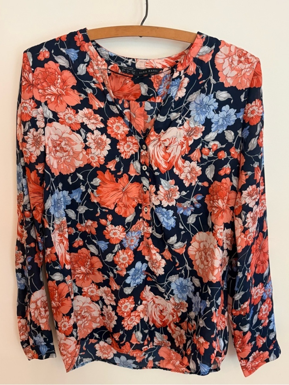 Zara Basic Floral Blouse